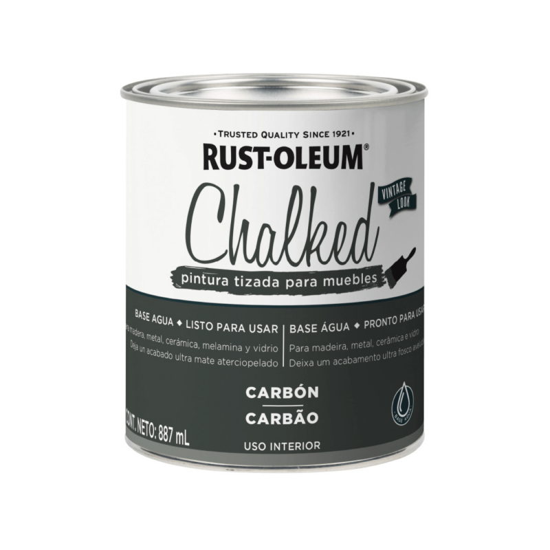 Pintura Brochable Tizada Gris Carbón - Rust Oleum Chalked