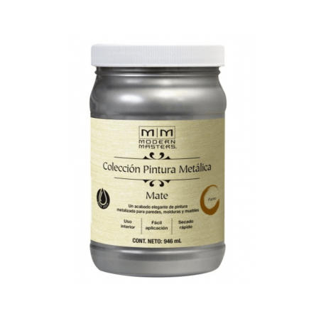 Pintura Metálica platino Mate - Rust Oleum Modern Masters