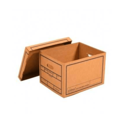 Caja de archivo con tapa  30x 30,8 x 26 cm marrón