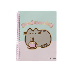 MOOVING Cuaderno Tamaño Medio Oficio Cuadriculado Pusheen - JOBBI
