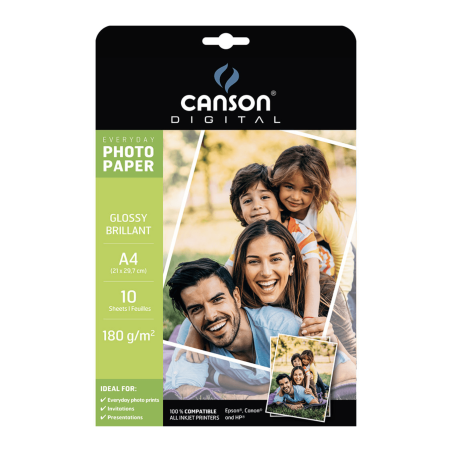 Papel fotográfico Brillante A4 180G, CANSON