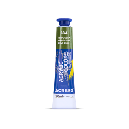 Pintura Acrylic Colors 20ml Verde Oliva 334 - ACRILEX