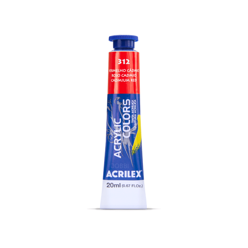 Pintura Acrylic Colors 20ml Rojo Cadmio 312 - ACRILEX