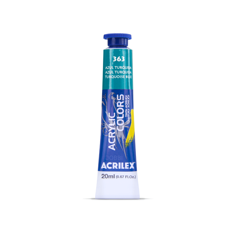 Pintura Acrylic Colors 20ml Azul Turquesa 363 - ACRILEX