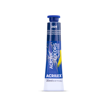 Pintura Acrylic Colors 20ml Azul Ftalocianina 305 - ACRILEX