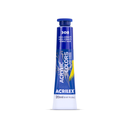 Pintura Acrylic Colors 20ml Azul Cobalto 308 - ACRILEX