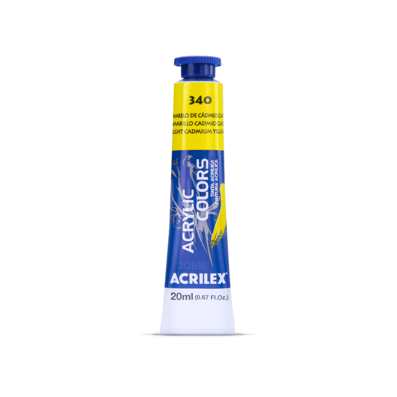 Pintura Acrylic Colors 20ml Amarillo Cadmio Claro 340 - ACRILEX