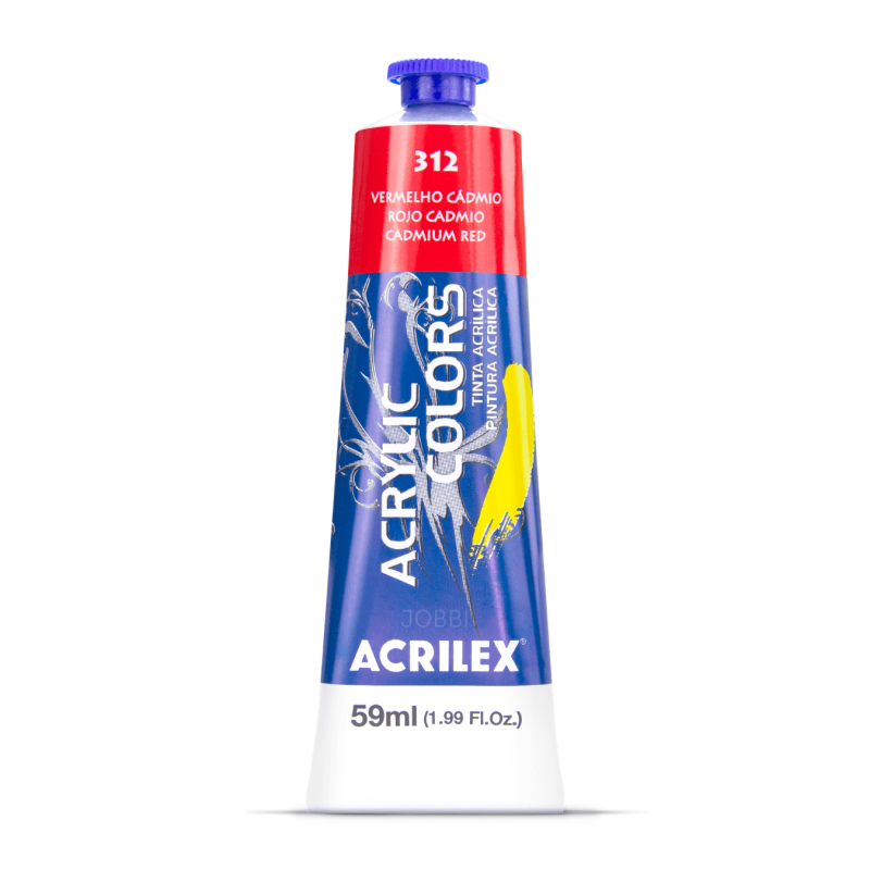 Pintura Acrylic Colors 59ml Rojo Cadmio 312 - ACRILEX