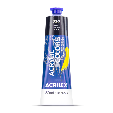 Pintura Acrylic Colors 59ml Negro 320 - ACRILEX