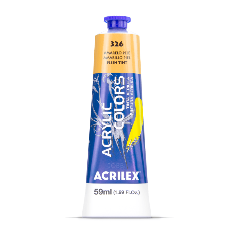 Pintura Acrylic Colors 59ml Amarillo Piel 326  - ACRILEX