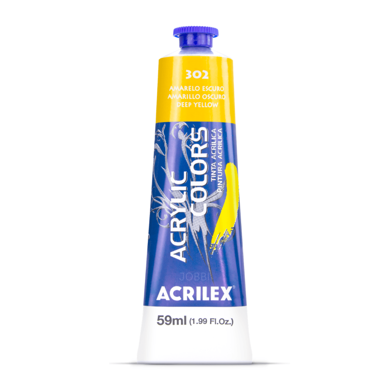 Pintura Acrylic Colors 59ml Amarillo Oscuro 302 - ACRILEX