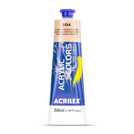 Pintura Acrylic Colors 59ml Amarillo Nápoles Carne 304  - ACRILEX