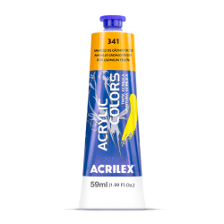 Pintura Acrylic Colors 59ml Amarillo Cadmio Oscuro 341 - ACRILEX