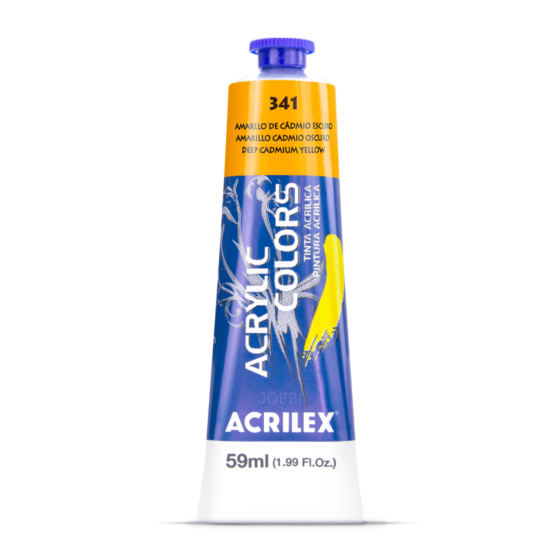 Pintura Acrylic Colors 59ml Amarillo Cadmio Oscuro 341 - ACRILEX