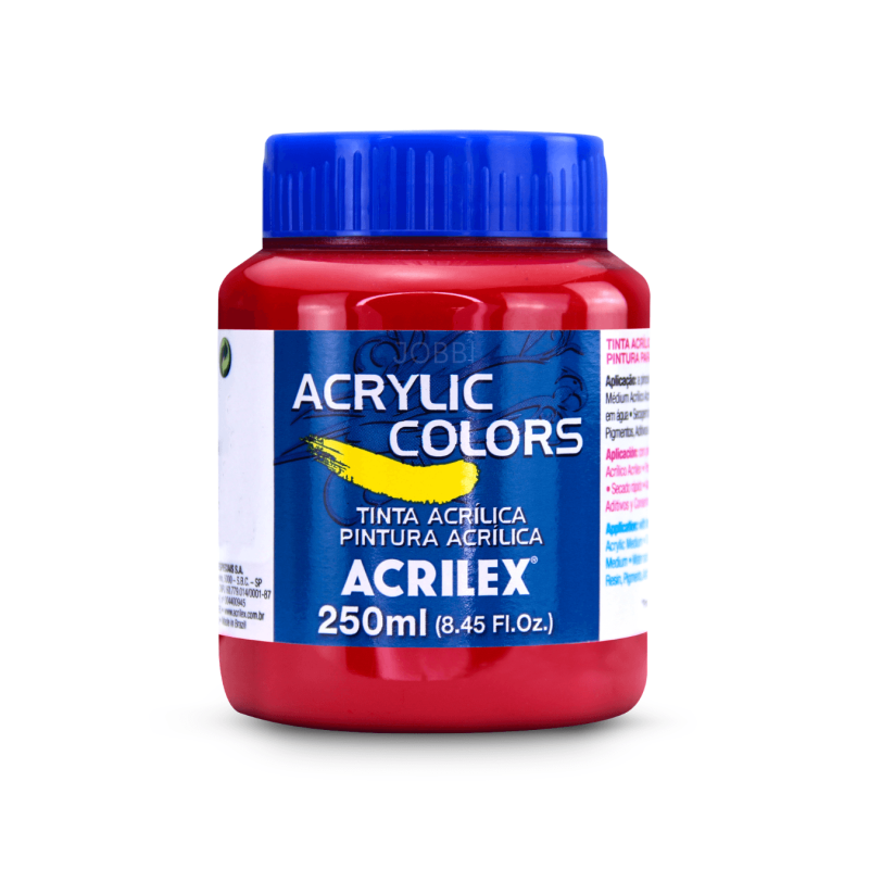 Pintura Acrylic Colors 250ml Laca Geranio 328 - ACRILEX