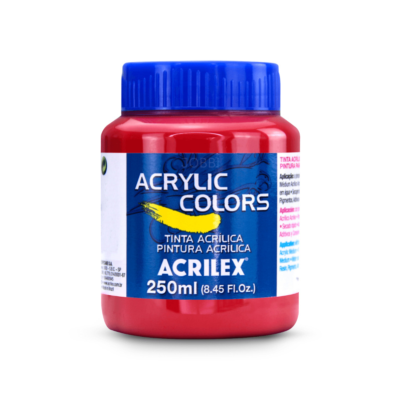 Pintura Acrylic Colors 250ml Rojo Cadmio Oscuro 344 - ACRILEX