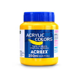 Pintura Acrylic Colors 250ml Amarillo Oscuro 302 - ACRILEX