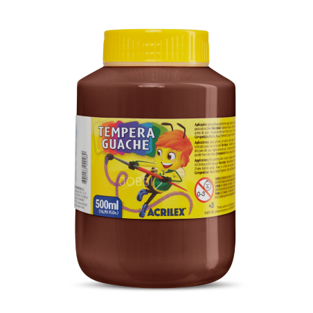 Tempera Guache 500ml Marrón - ACRILEX