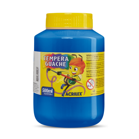 Tempera Guache 500ml Azul - ACRILEX