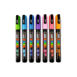 Set de 8 Rotuladores Colores Glitter, 1.3mm - POSCA