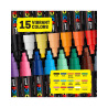 Set de 15 Rotuladores Colores Vibrantes, 8.0mm - POSCA