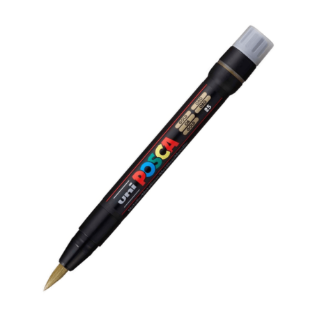 Marcador PCF-350 Punta Pincel Color Oro - POSCA