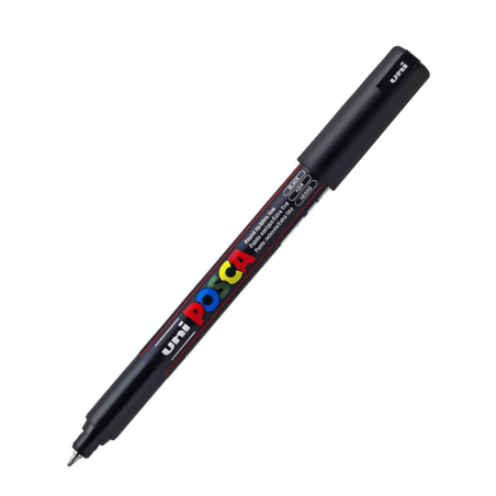 Marcadores Negro Punta Fina 0.7MM PC-1MR POSCA