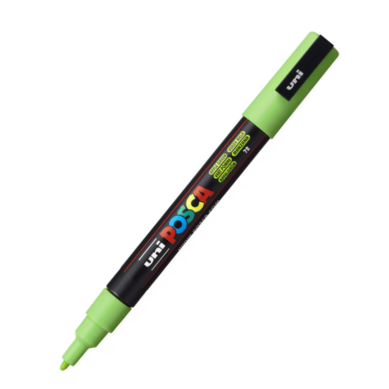 Marcador PC-3M Punta Fina Color Verde Manzana 72 - POSCA