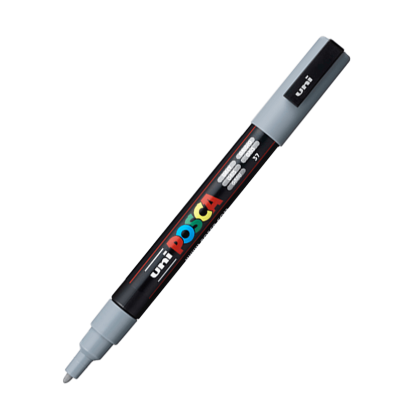 Marcador PC-3M Punta Fina Color Gris 37 - POSCA