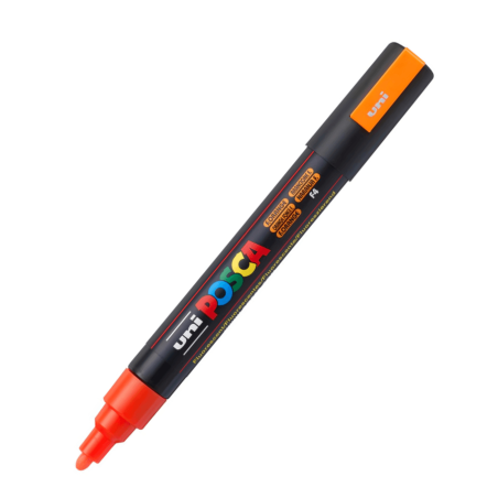 Marcador PC-5M Punta Media Color Naranja Fluorescente - POSCA