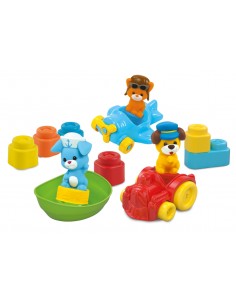 Set de bloques Clemmy vehículos, CLEMENTONI