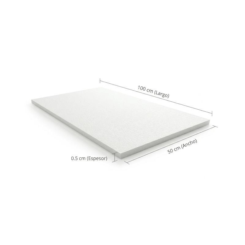Plancha de plastofor de 100x50x0.5
