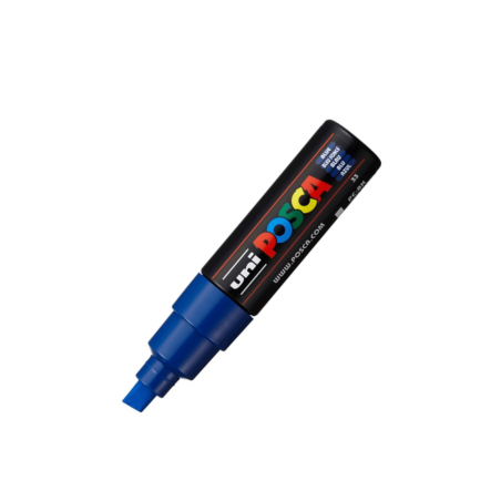 Marcador PC-8K Punta Ancha Biselada Color Azul - POSCA