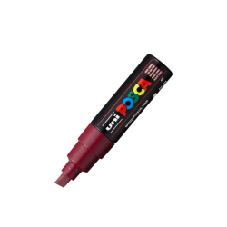 Marcador PC-8K Punta Ancha Biselada Color Rojo Vino - POSCA