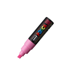 Marcador PC-8K Punta Ancha Biselada Color Rosa Fluorescente - POSCA