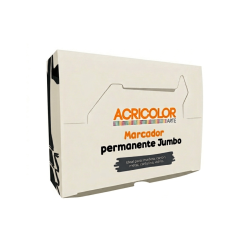 Caja de Marcadores Permanentes Punta Cuadrada Color Negro - ACRICOLOR