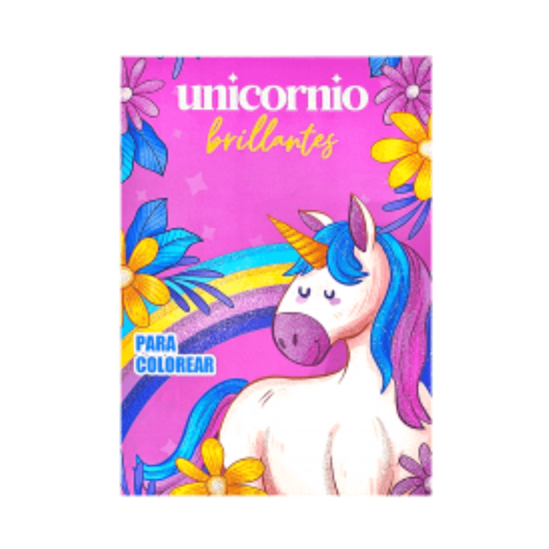 Libro para colorear unicornios brillantes RITO