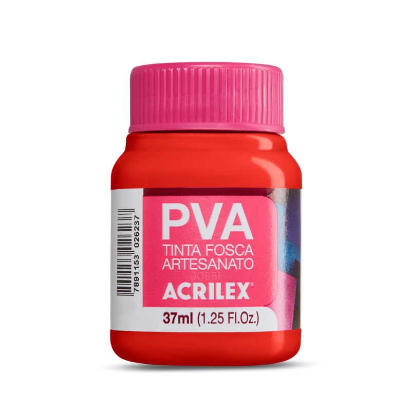 Pintura para Artesanía PVA Rojo Fuego 37ml, ACRILEX