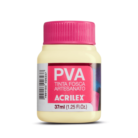 Pintura para Artesanía PVA Amarillo Bebé 37ml, ACRILEX