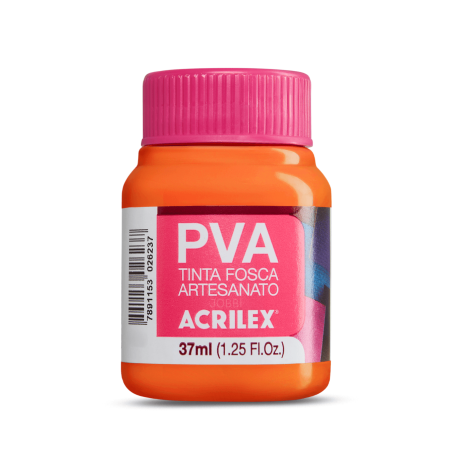 Pintura para Artesanía PVA Naranja  37ml, ACRILEX