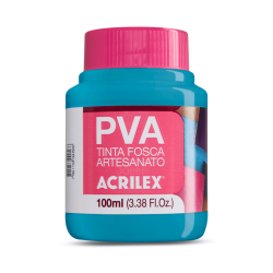 Pintura para Artesanía PVA Azul Piscina 100ml, ACRILEX
