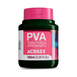 Pintura para Artesanía PVA Verde Esmeralda 100ml, ACRILEX