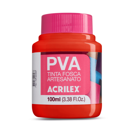 Pintura para Artesanía PVA Rojo Vivo 100ml, ACRILEX