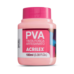 Pintura para Artesanía PVA Rosa 100ml, ACRILEX