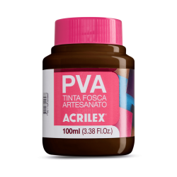 Pintura para Artesanía PVA Marrón Oscuro 100ml, ACRILEX