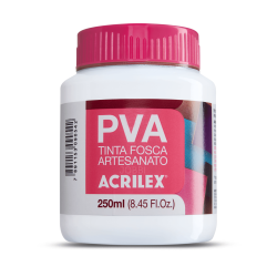 Pintura para Artesanía PVA Blanco 250ml, ACRILEX