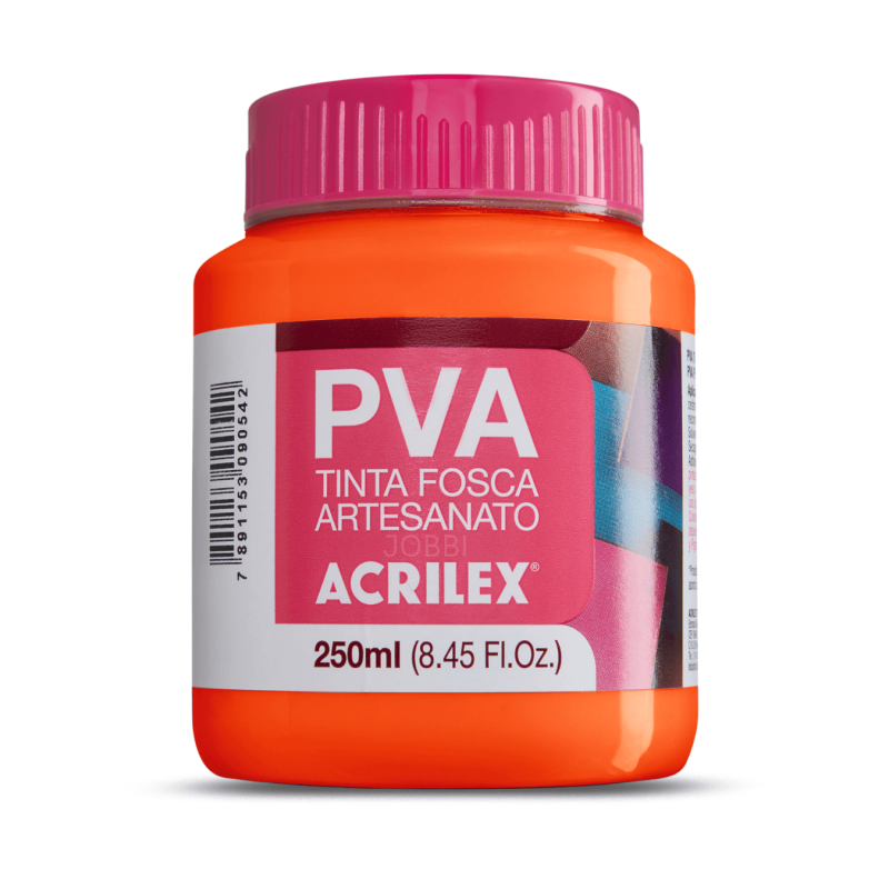 Pintura para Artesanía PVA Naranja 250ml, ACRILEX
