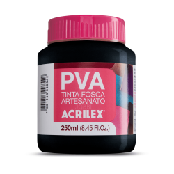 Pintura para Artesanía PVA Negro 250ml, ACRILEX
