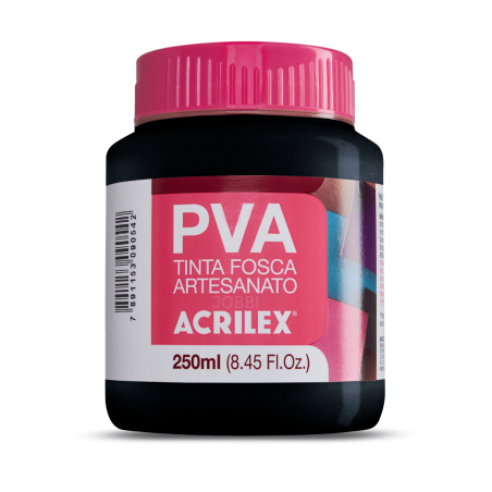 Pintura para Artesanía PVA Negro 250ml, ACRILEX