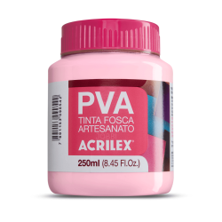Pintura para Artesanía PVA Rosa 250ml, ACRILEX